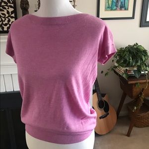 Flirty pink knit tee